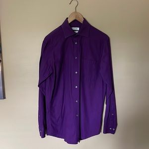 Calvin Klein Purple Dress Shirt size S